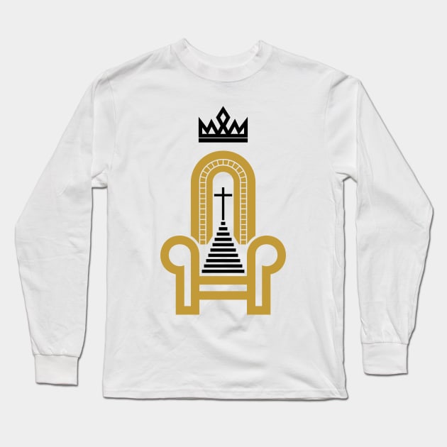 Christian illustration. Throne of the Lord and Savior Jesus Christ. Long Sleeve T-Shirt by Reformer